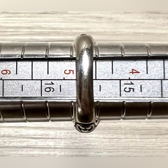 Vintage Designer (M ID) Sterling Silver & Gold Accented Blue Topaz Ring - Picture 11 of 11